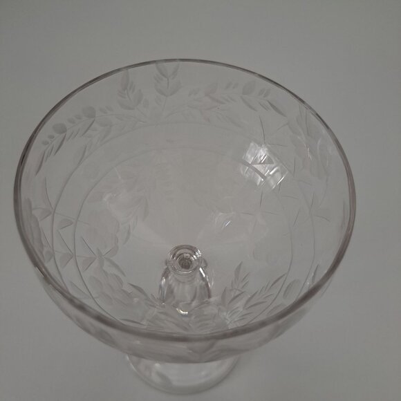 Rock Sharpe Anniversary Etched Crystal Tall Sherbet Glass - Picture 6 of 10